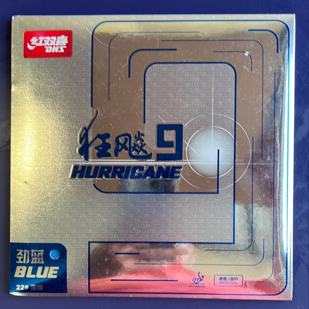 DHS DSH Hurricane 9 Table Tennis Rubber(Blue/Green/Orange)