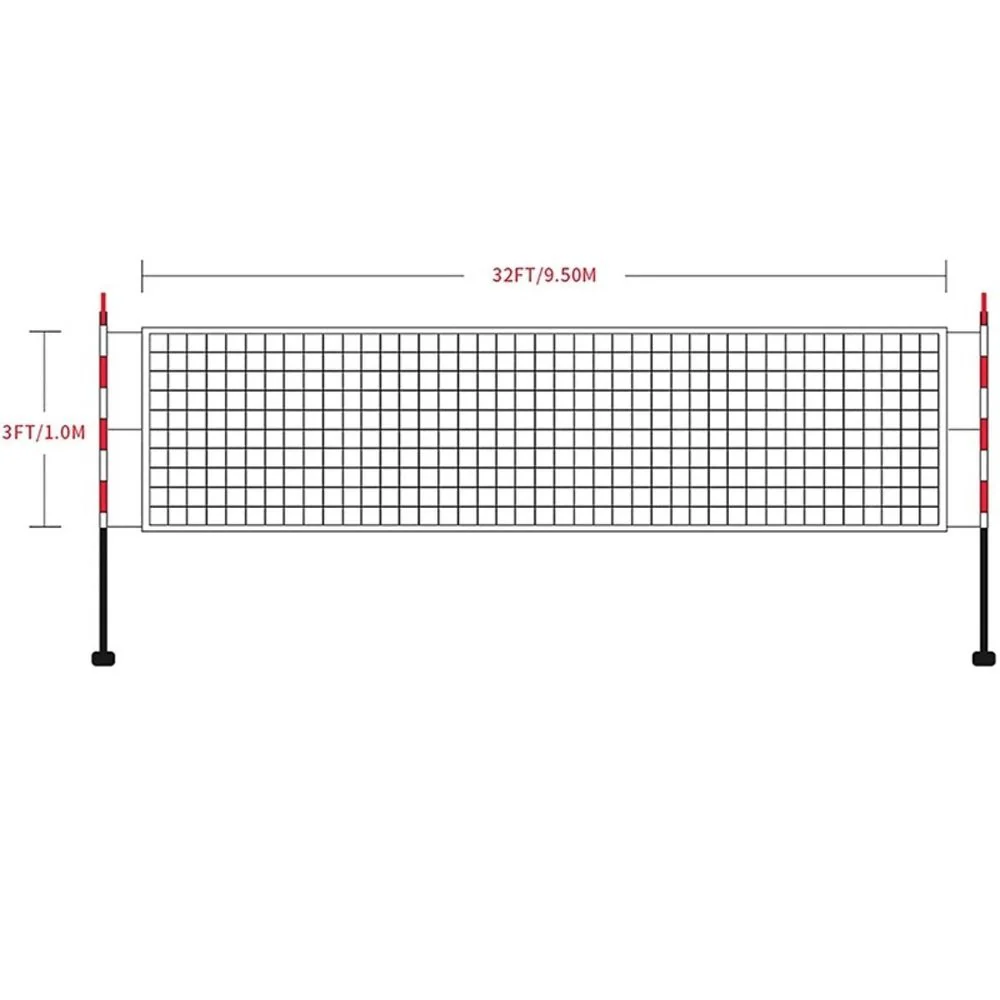 SPPHONEIX Volleyball Net 9.5M x 1M Official standard Sized - Image 7