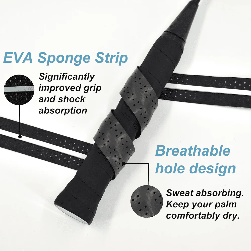 SPPHONEIX Memory EVA Keel Racket Grip Anti Slip Perforated Super Absorbent Tennis Overgrip Badminton Overgrip Pickleball Overgrip Various Sports Equipment Grip - Image 5