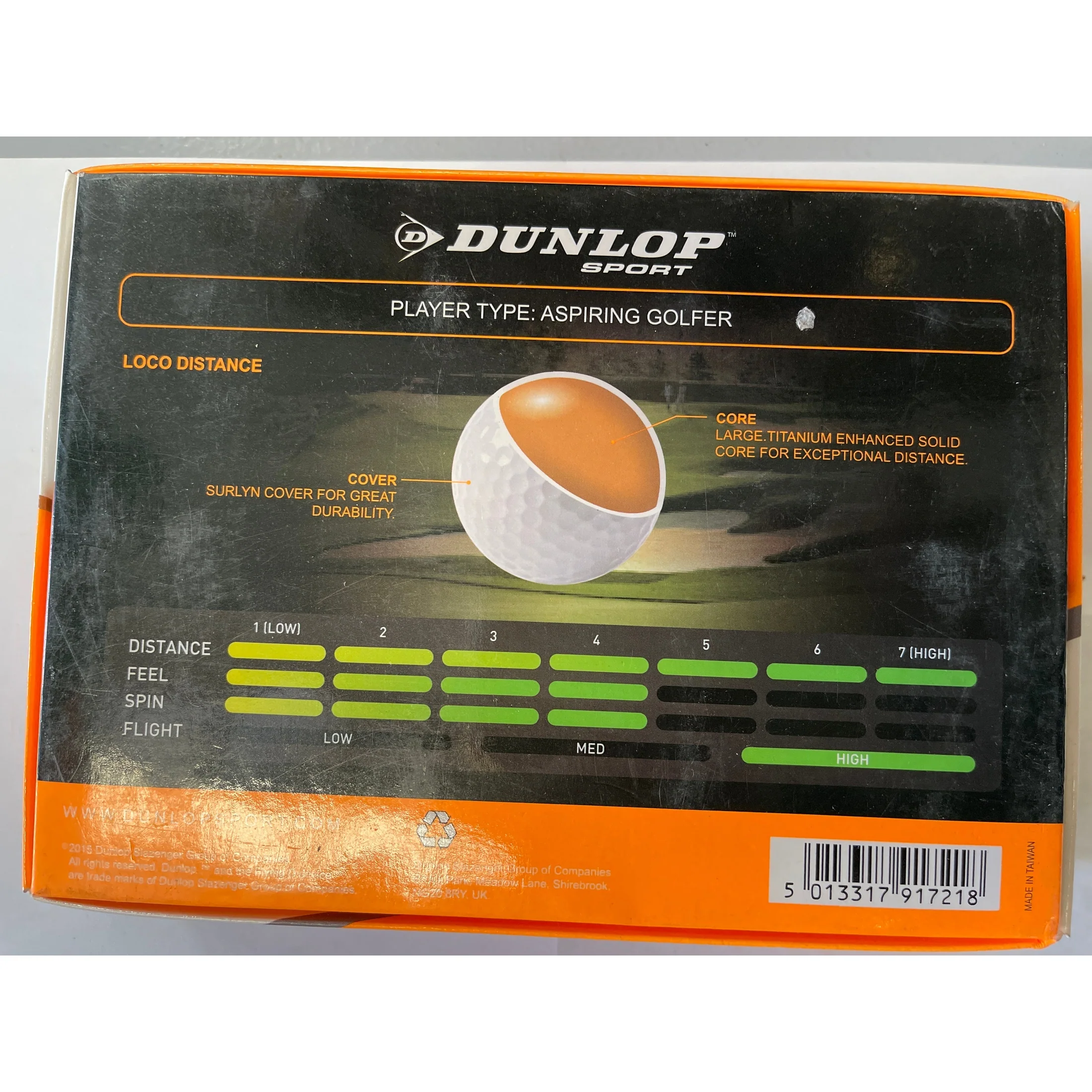 DUNLOP LOCO DISTANCE Golf ball （3 PCS PER BOX） - Image 5
