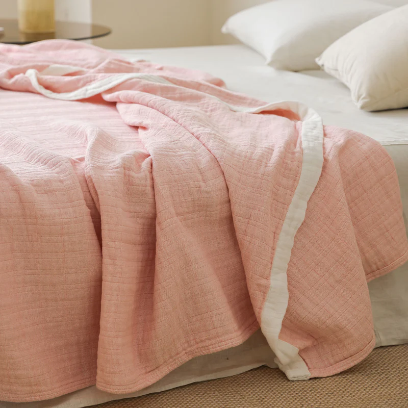 Gauze Cotton Towel Blanket – 100% Cotton, Soft, Lightweight, Sofa & Air-Conditioning Use