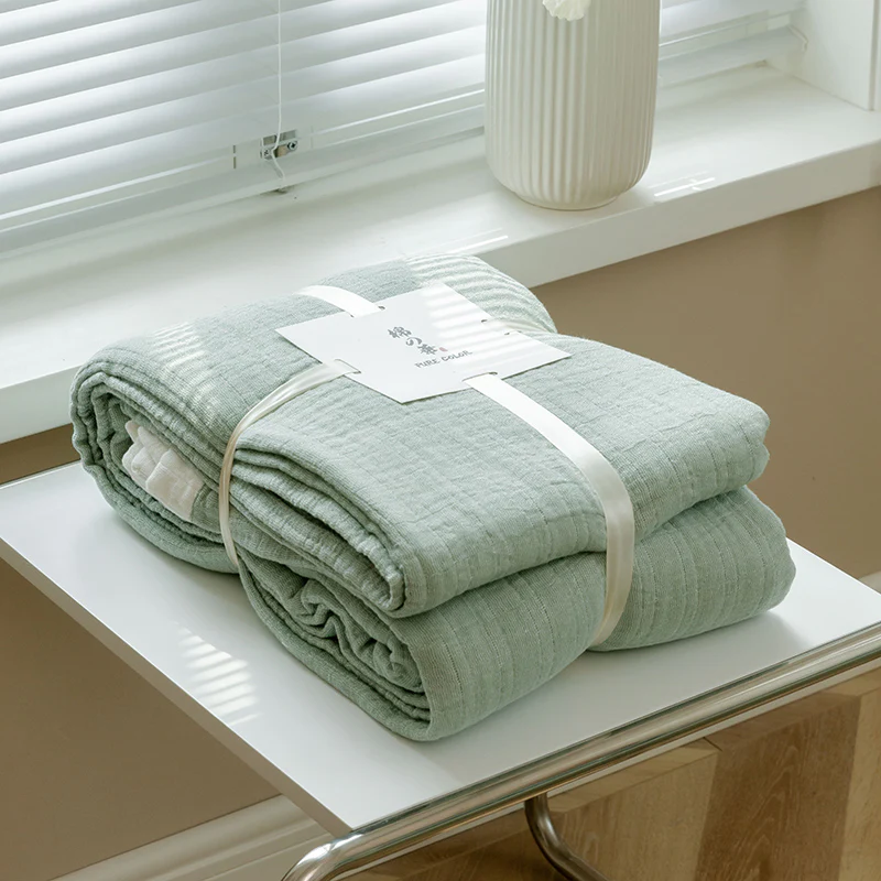 Gauze Cotton Towel Blanket – 100% Cotton, Soft, Lightweight, Sofa & Air-Conditioning Use - Image 8