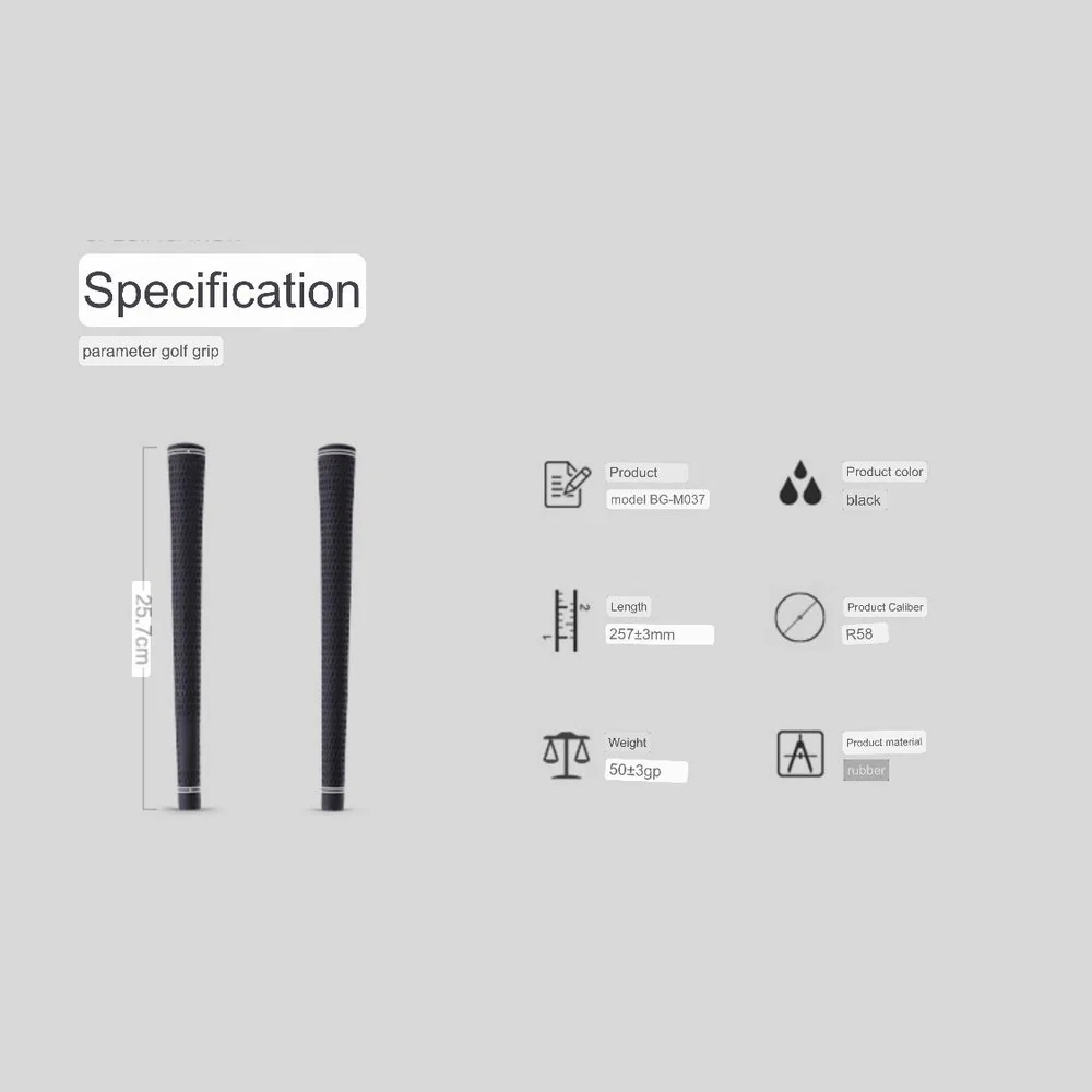 SPPHONEIX Golf Classic Black Grip M037 Standard Size 1-13X - Image 8