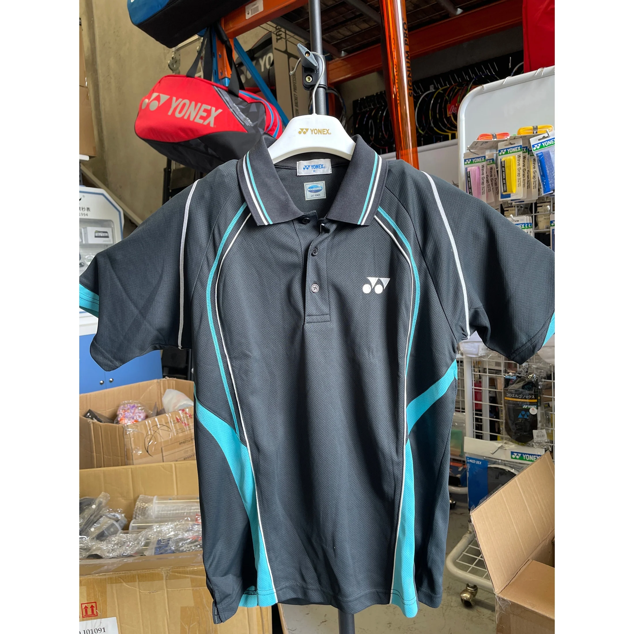 YONEX Badminton Sport Practice Polo T-Shirt Black 10046