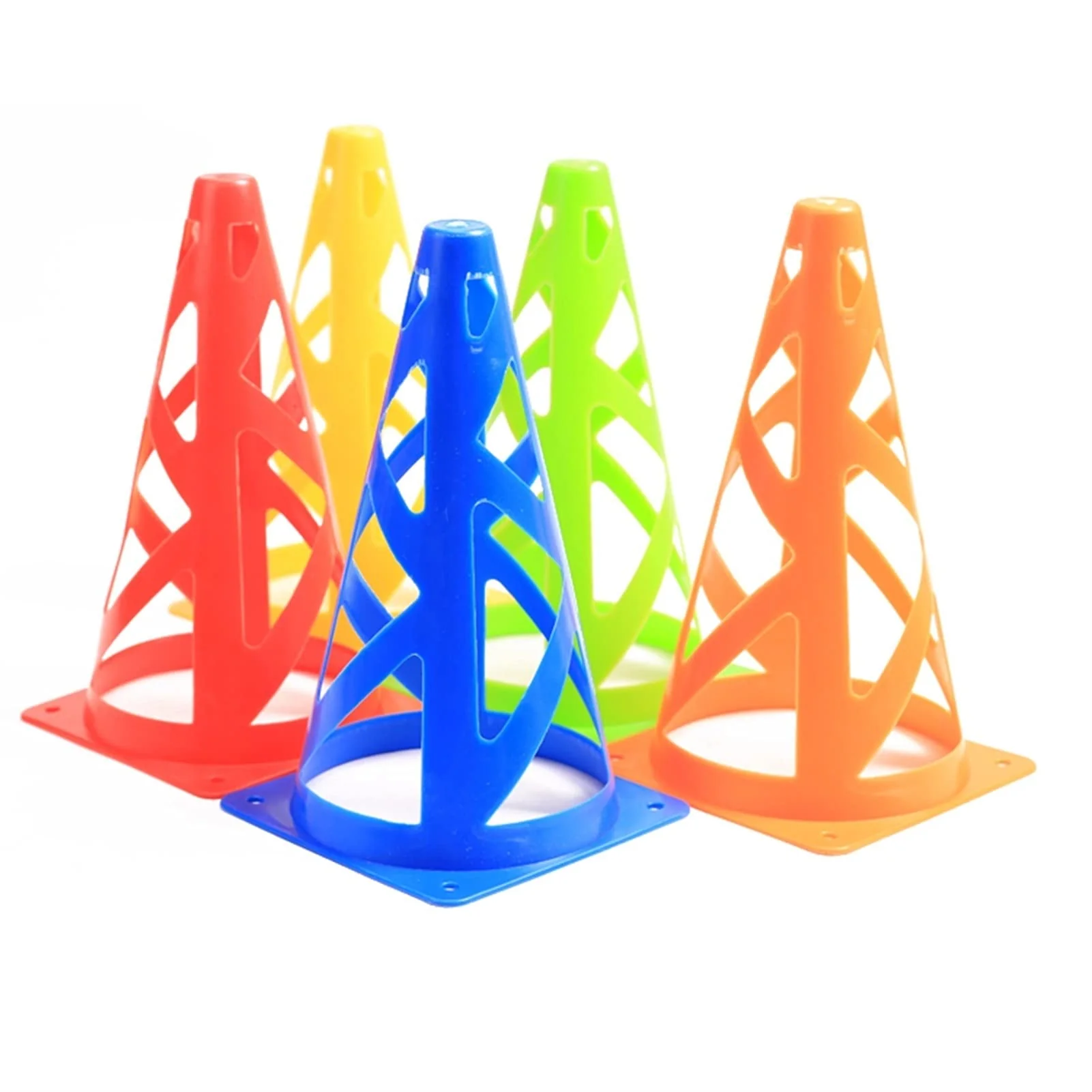 SPP 10Pcs Colorful Plastic Sports Cones for Football Basketball Training Parent-Child Activities