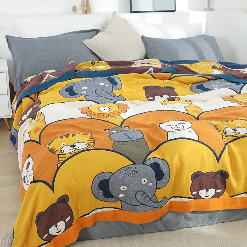 Six Layer Gauze Cotton Quilt – 100% Cotton, Soft, Breathable, Nap & Bed Cover
