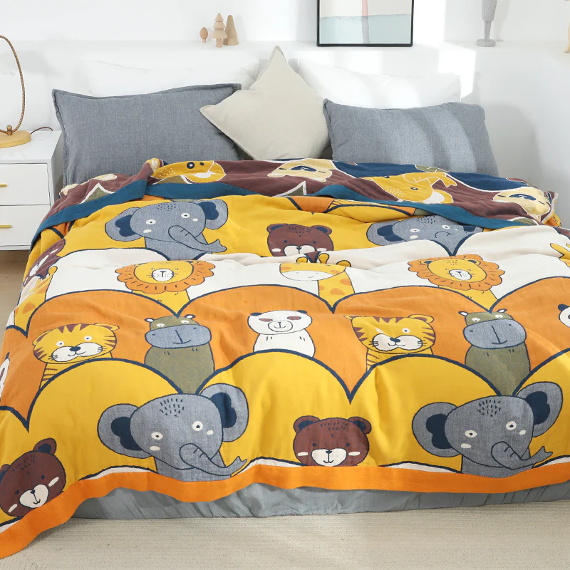 Six Layer Gauze Cotton Quilt – 100% Cotton, Soft, Breathable, Nap & Bed Cover - Image 3