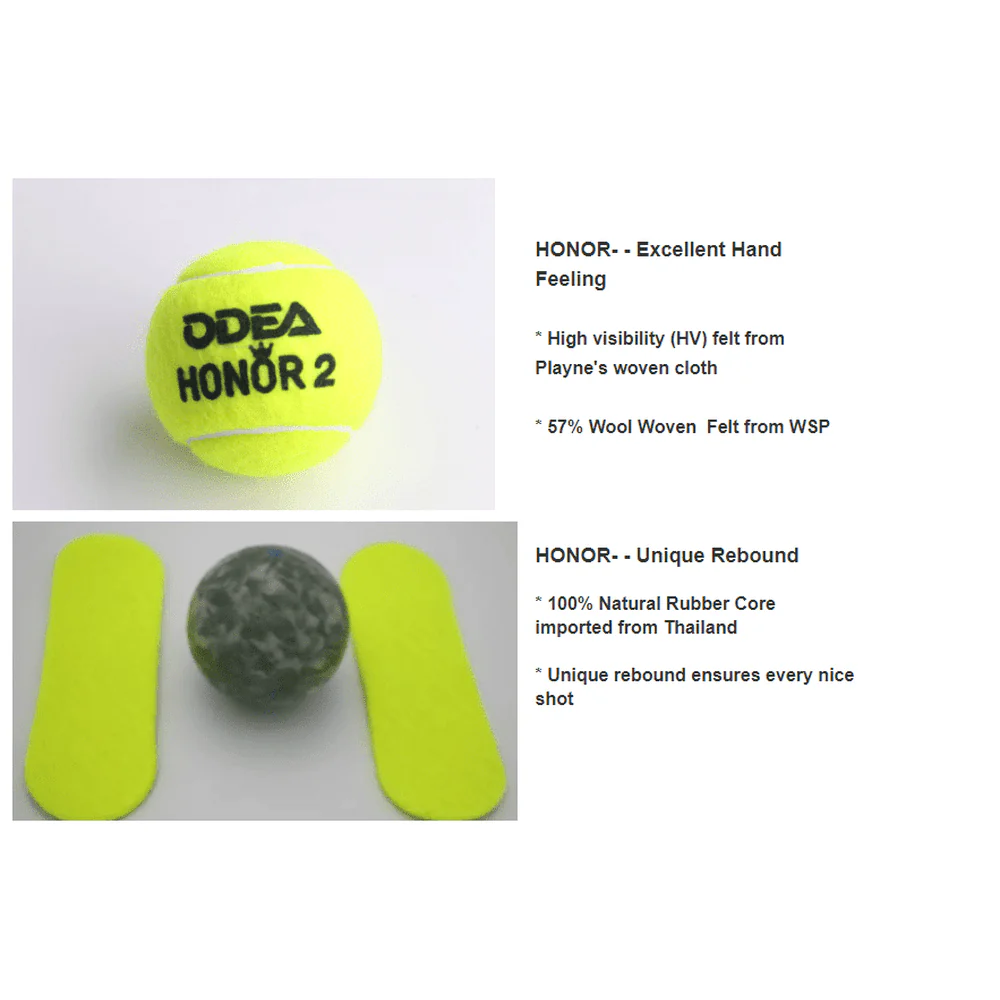 ODEA Honor Tennis Balls (Competition level, ITF approved) - Image 8
