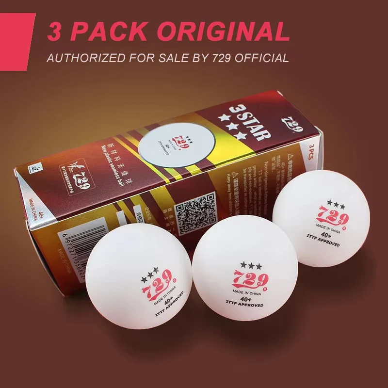 729 Table Tennis Balls 3 Star ITTF Approved 3 Pack - Image 4