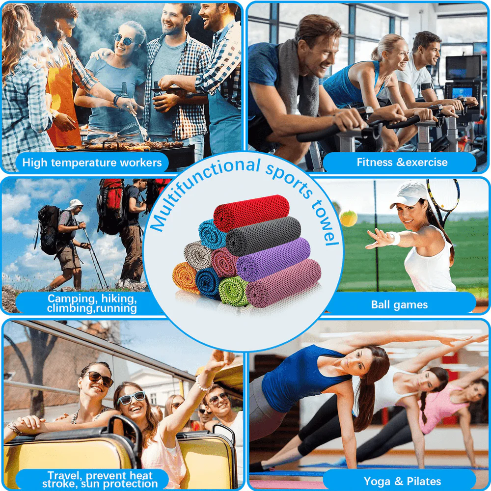 95 X 31CM Sports Cooling Towel Cold Cool Cycling Gym Outdoor Sport Towel AU - Image 4