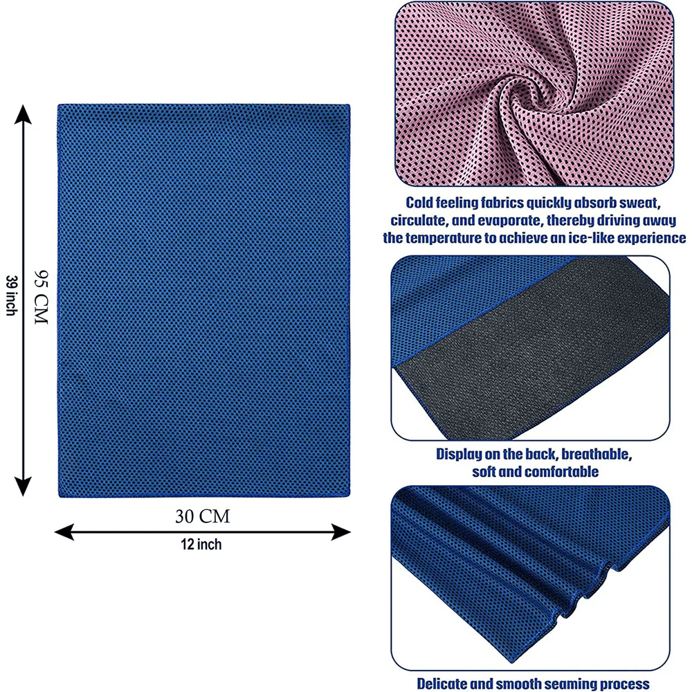 95 X 31CM Sports Cooling Towel Cold Cool Cycling Gym Outdoor Sport Towel AU - Image 8