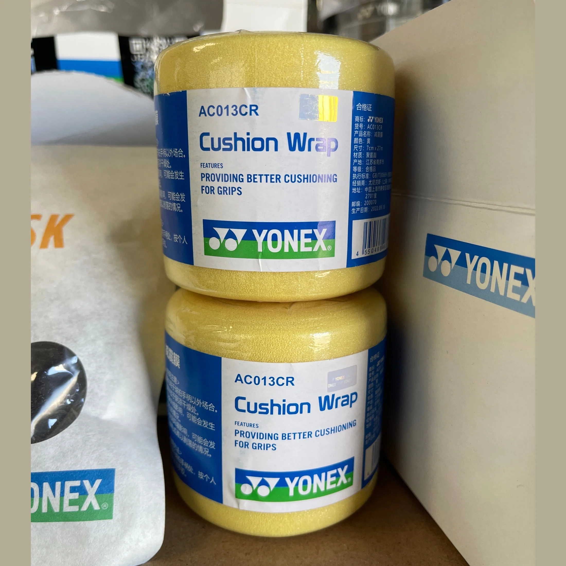 YONEX AC013CR Cushion Wrap Grip - yellow - Image 6
