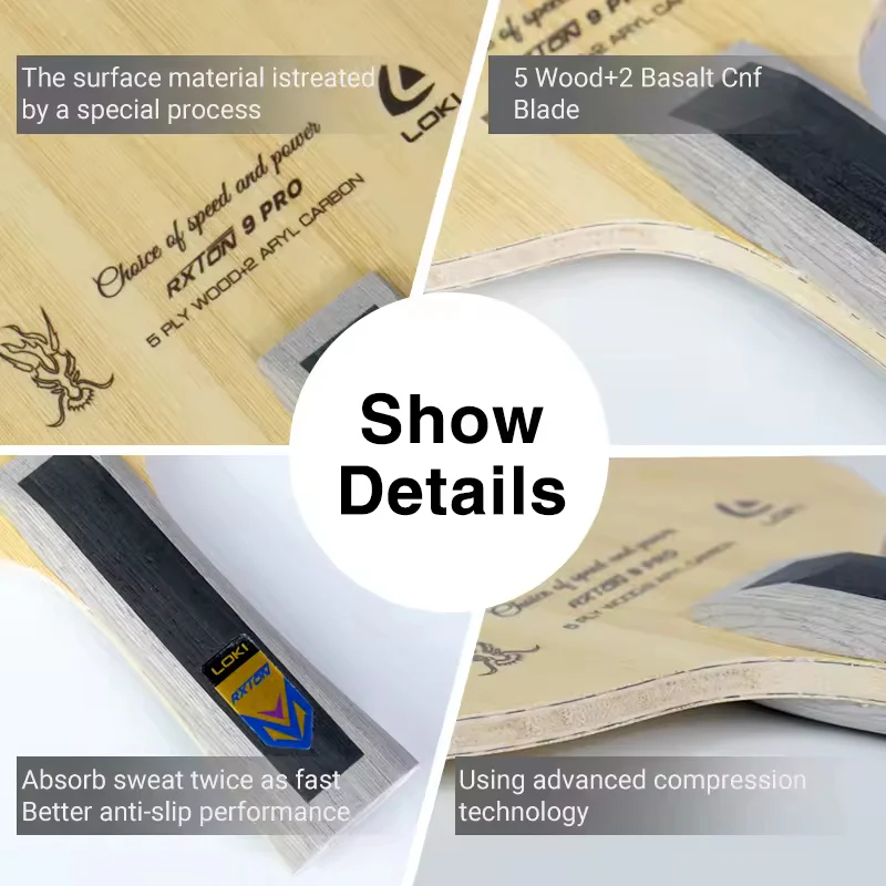 LOKI RXTON 9 Pro Table Tennis Blade - Image 5