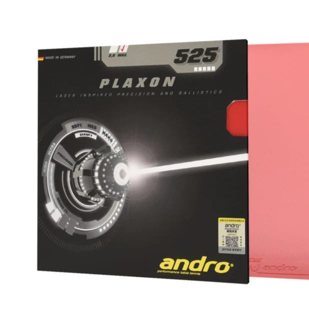 ANDRO Rubber Plaxon 525 Table Tennis Rubber - Red - Image 2