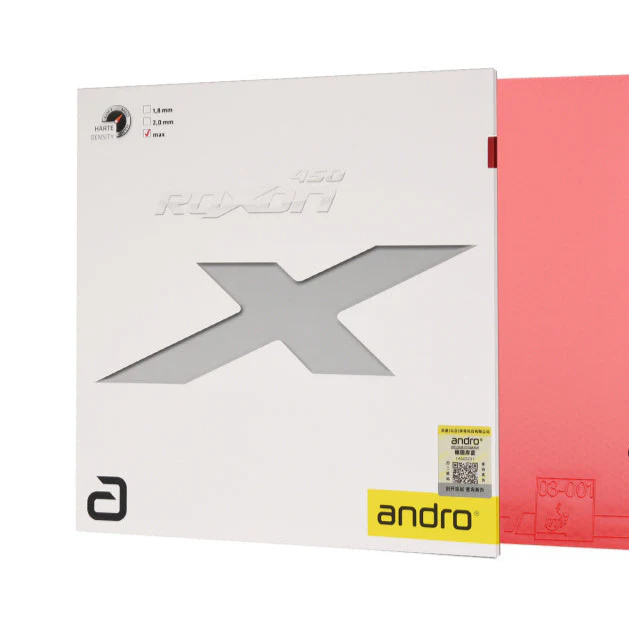 ANDRO Rubber Roxon 450 Table Tennis Rubber - Red - Image 2