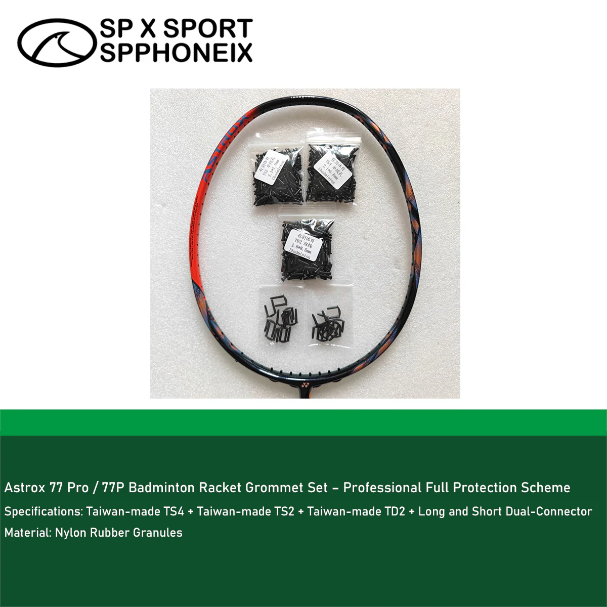 Astrox 77 Pro / 77P Badminton Racket Grommet Set – Professional Full Protection Scheme