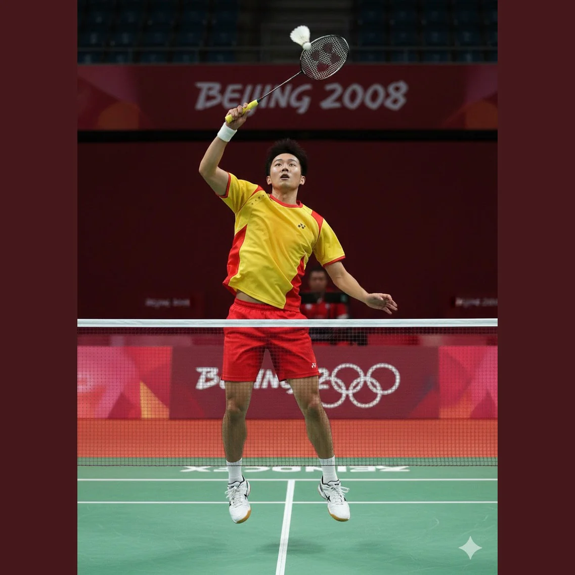 YONEX Man's Badminton Sport short sleeve BO-71C Beijing 2008 Olympic Games Competition Attire (ANTIQUES) Sports short sleeve - Image 5