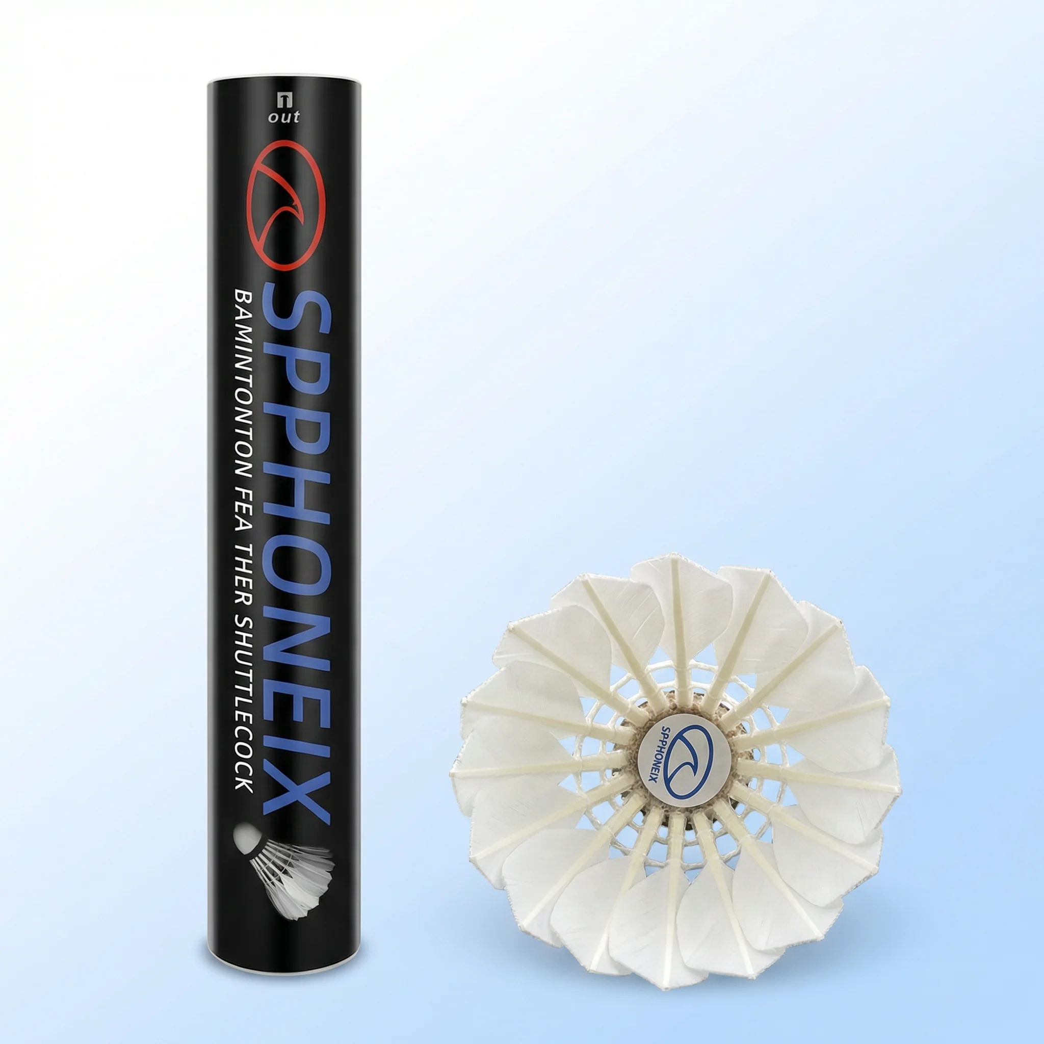 SPPHONEIX Blue Badminton Shuttlecocks Duck Feather 12PCS(TOP DUCK SHUTTLECOCKS) - Image 3