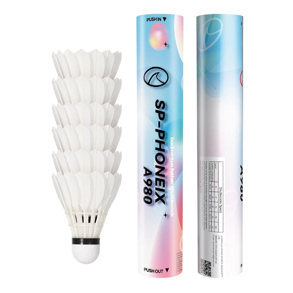 SPPHONEIX 908 Badminton Shuttlecocks Duck Feather (Stable flight)