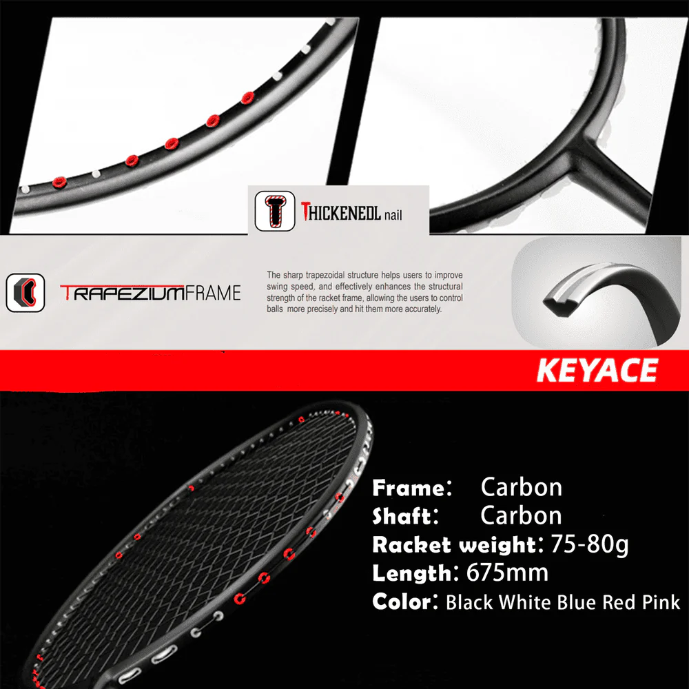 NO BRAND Badminton Racket（Manufacturer Original Carbon Warp Racket） - Image 2