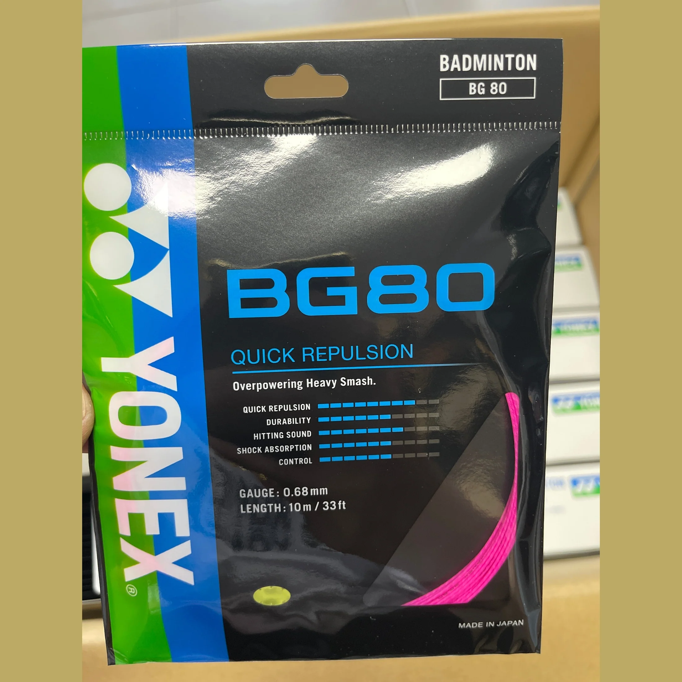 YONEX BG80 Badminton String - WHITE - Image 3