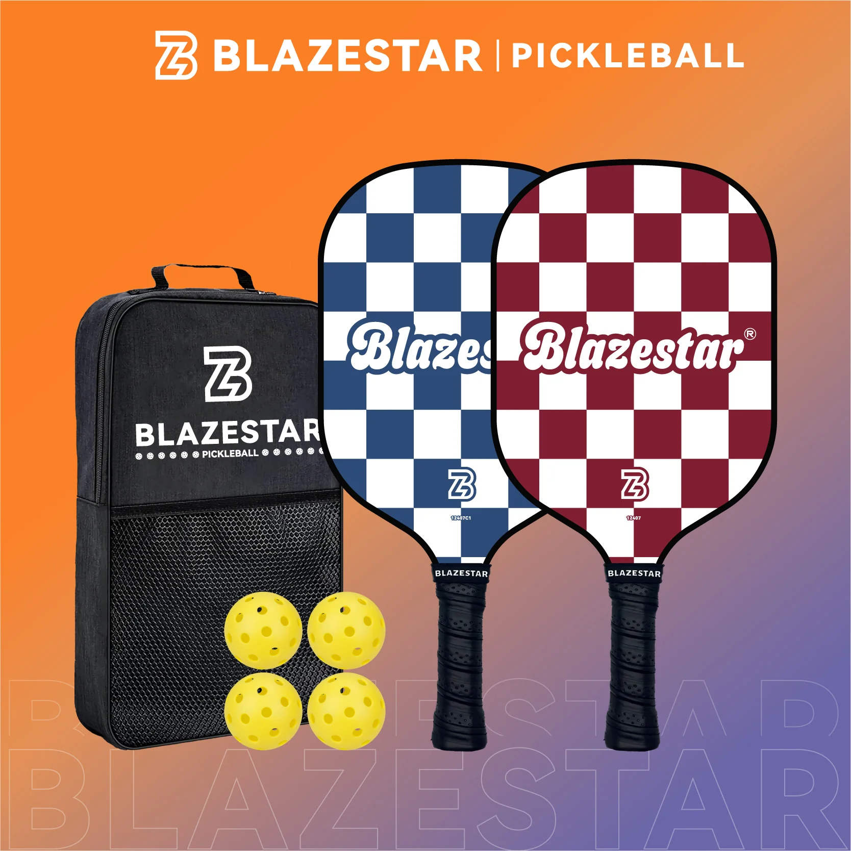 BLAZESTAR Fiberglass Pickleball Paddle Set for Beginners and Training - Image 5