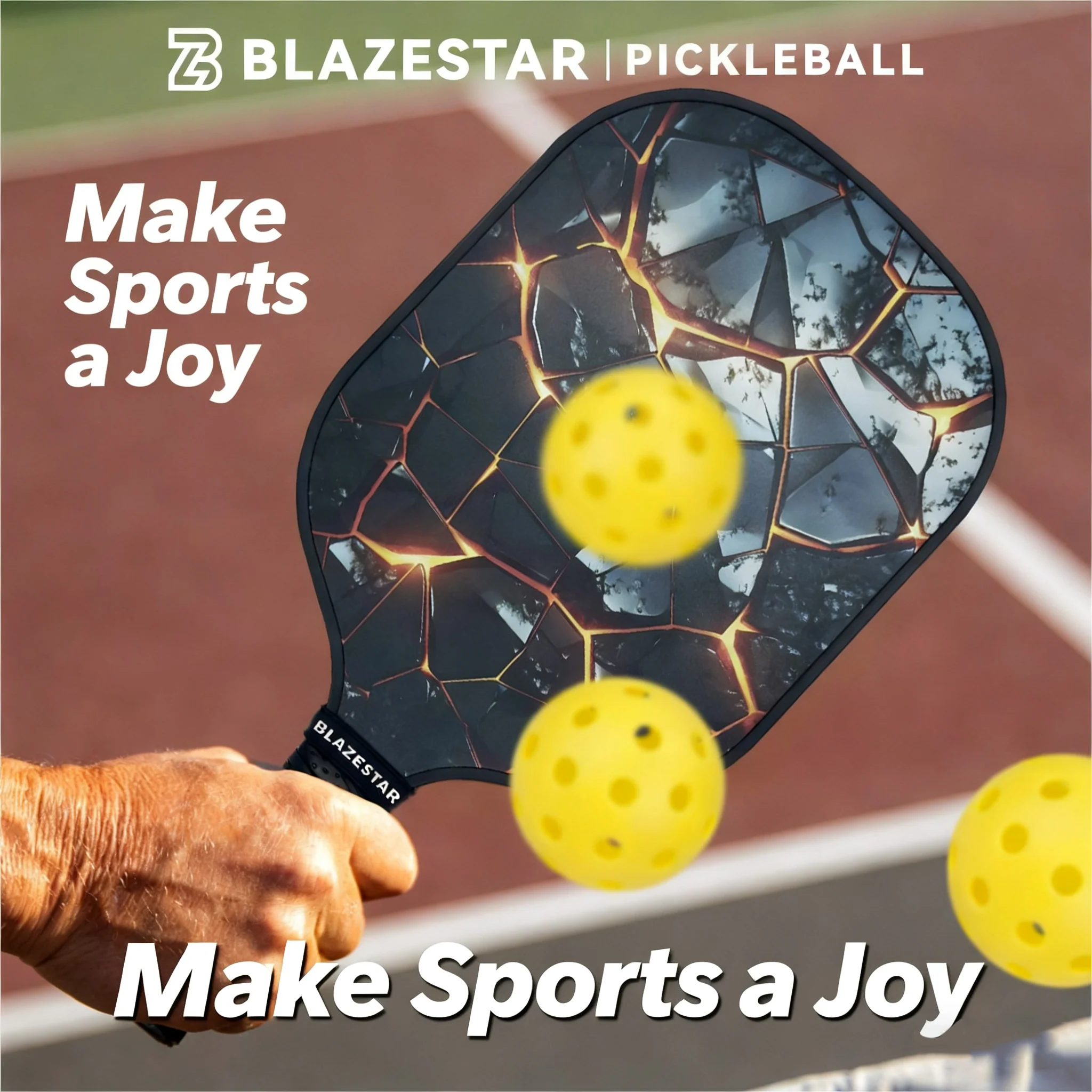 BLAZESTAR Fiberglass Pickleball Paddle Set for Beginners and Training - Image 7