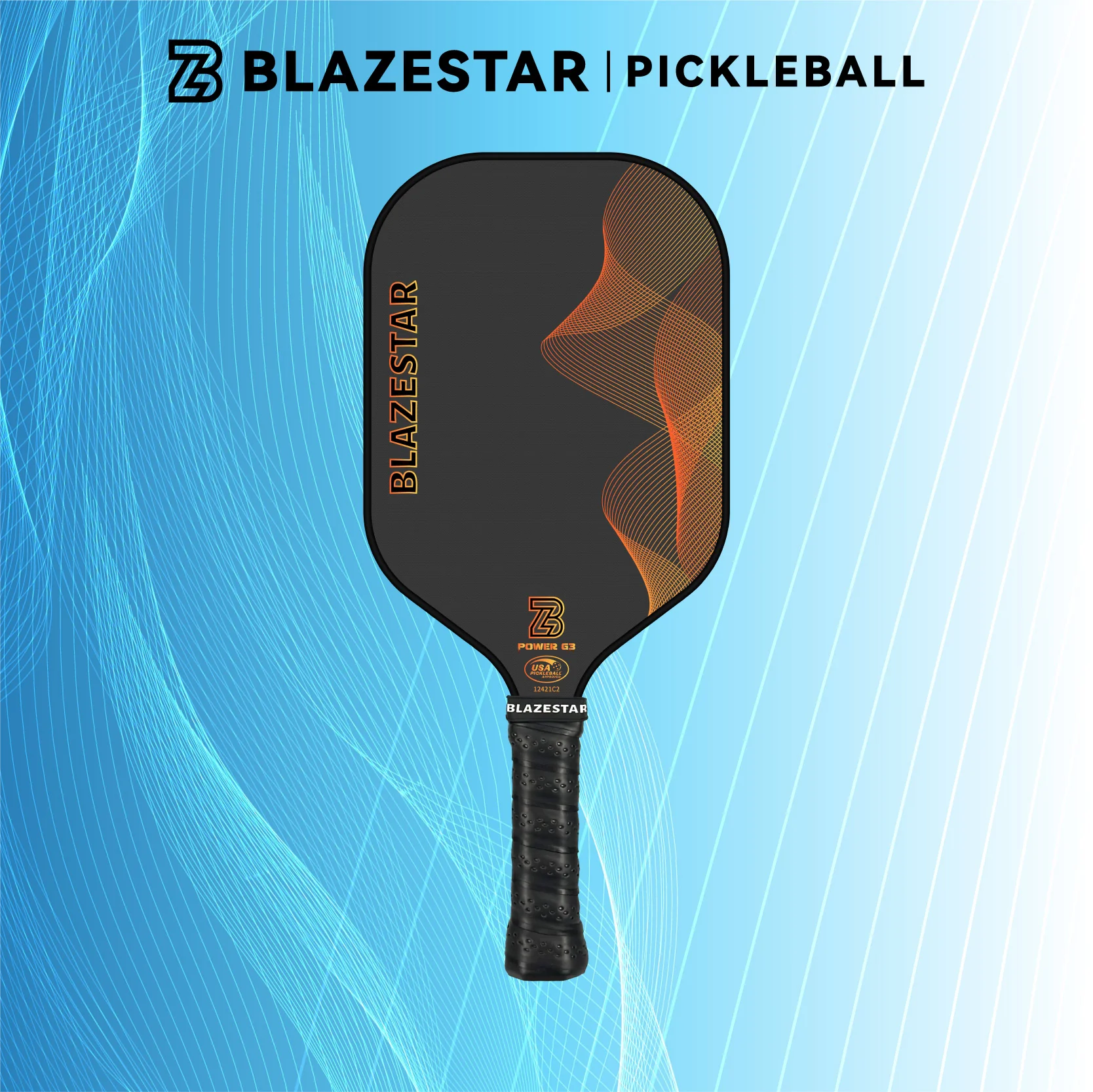 BLAZESTAR T300 Carbon Fiber Pickleball Paddle – Professional Tournament & Training Paddle - Image 8