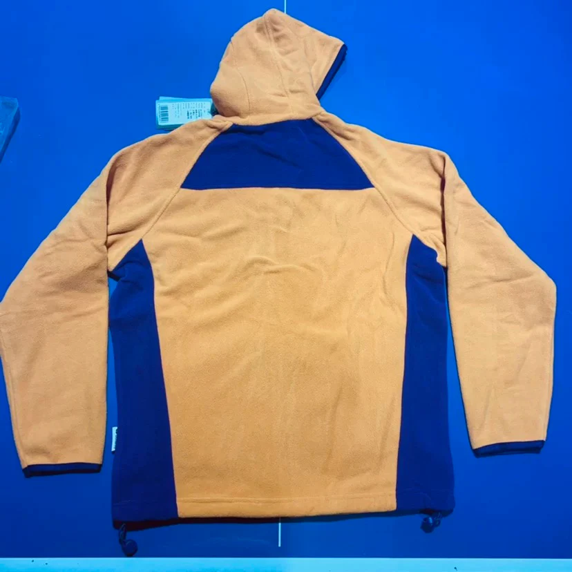 Butterfly Fleece Ping Pong Jacket – Yellow & Purple Classic Hooded Windbreaker with Embroidered Logo 0615 - Image 5