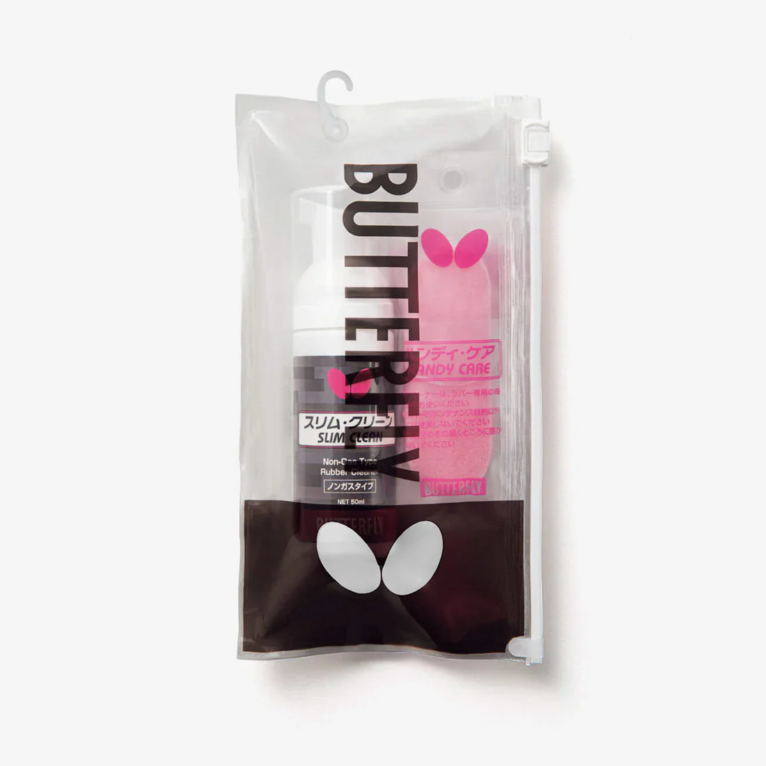 BUTTERFLY Paddle Rubber Care Set Slim Clean 50ml Non-Gas Type rubber cleaner free sponge