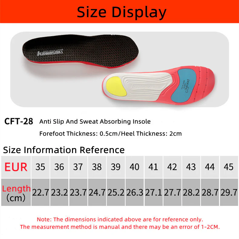 Kawasaki Sport Athletic Insole CFT - 28 Badminton Shoes - Image 4