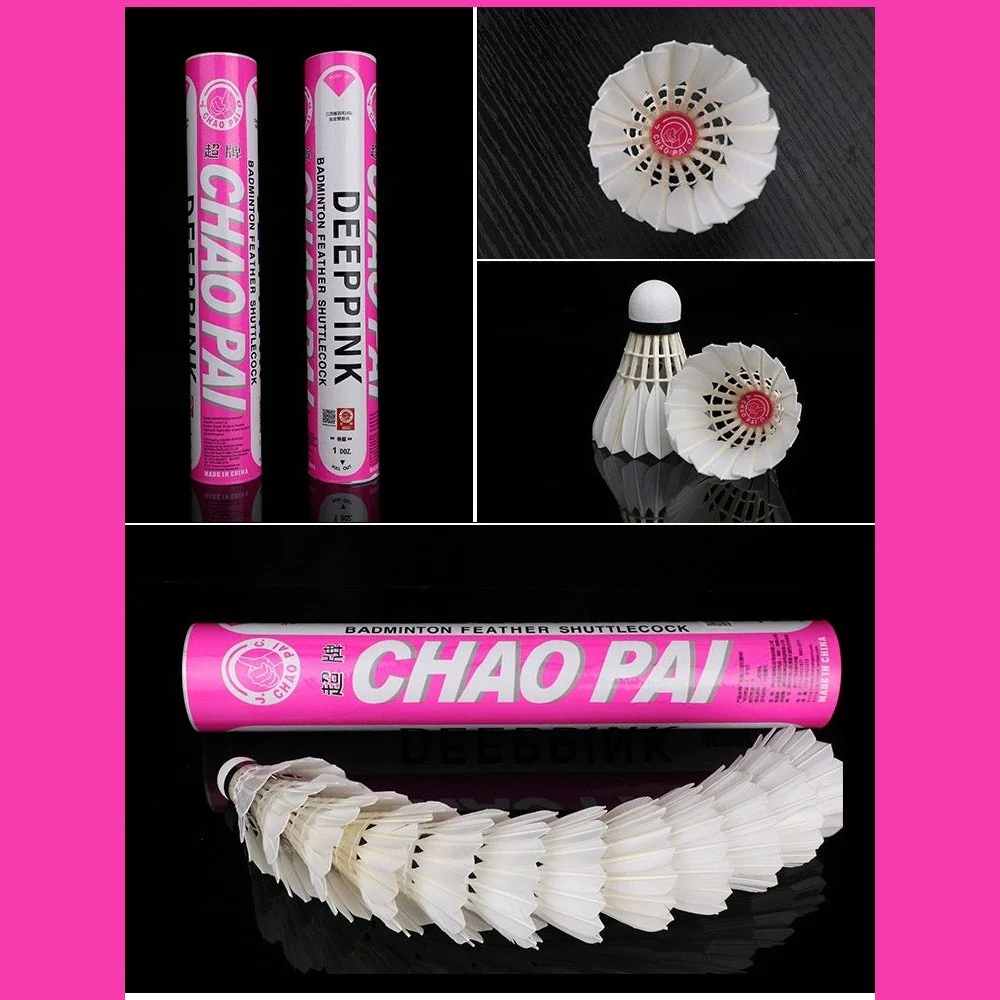 CHAOPAI 12 PCS Pink Chao Pai Goose Feather Badminton Shuttlecock - Image 6