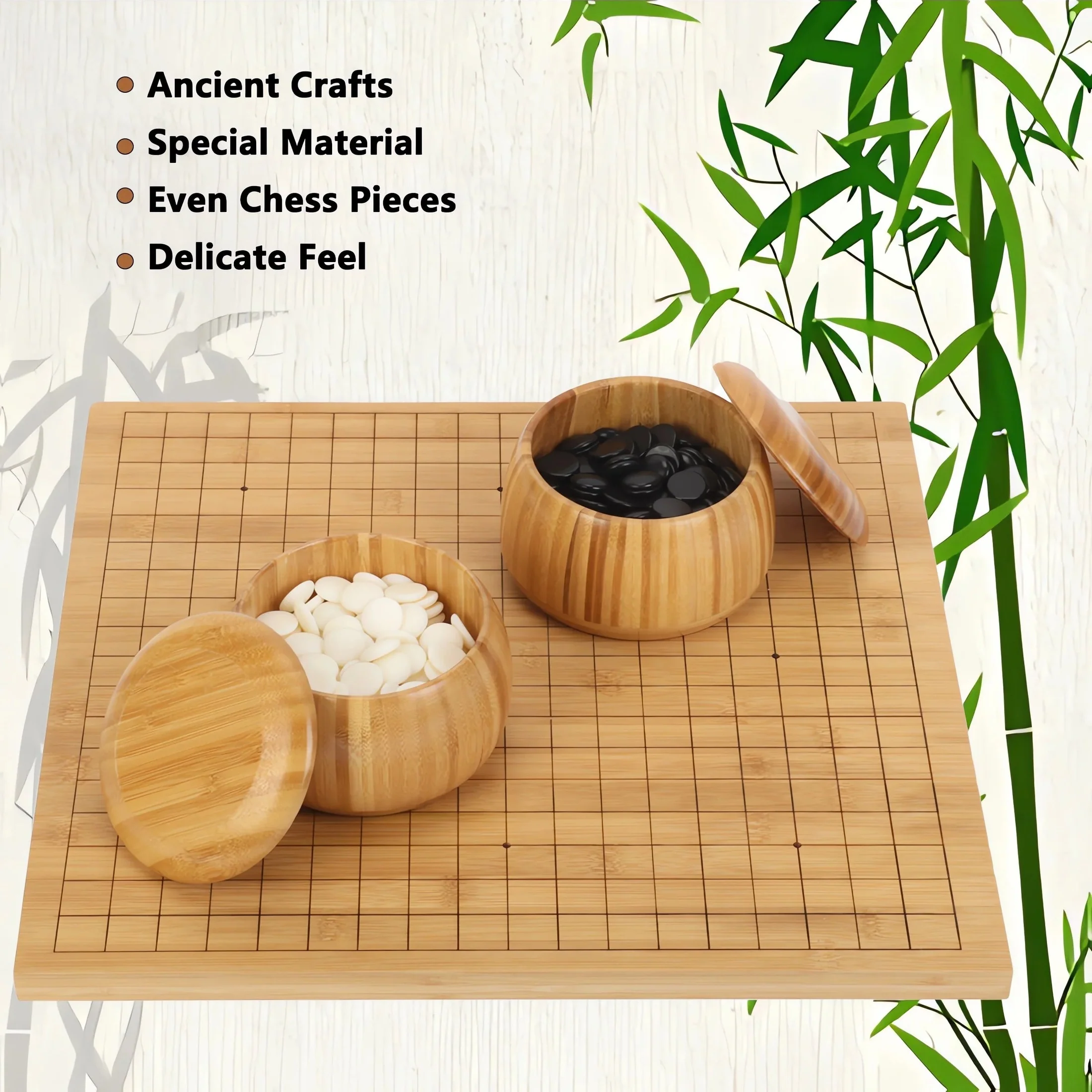 Chinese Weiqi Go Game Set WOOD Board