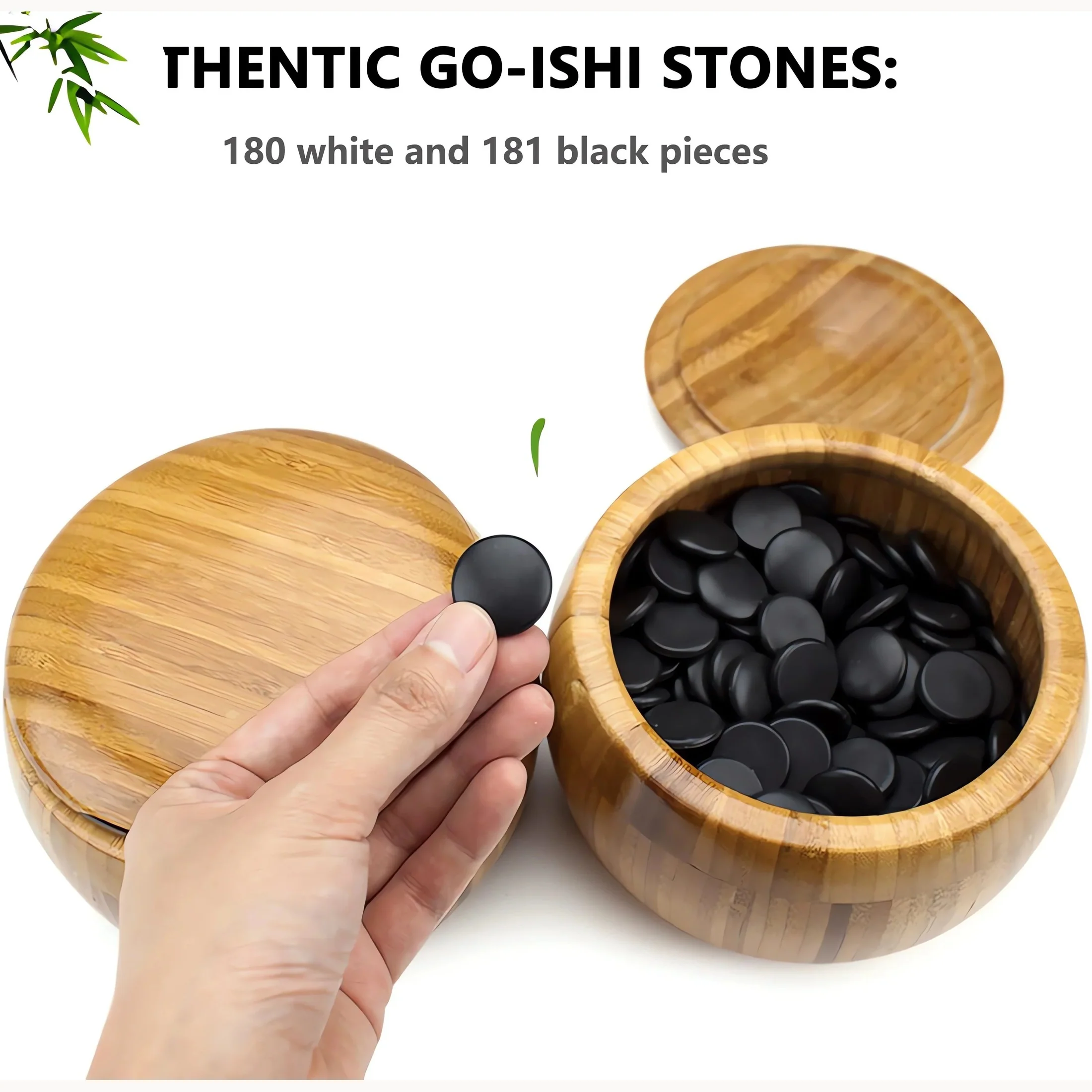 Chinese Weiqi Go Game Set WOOD Board - Image 3