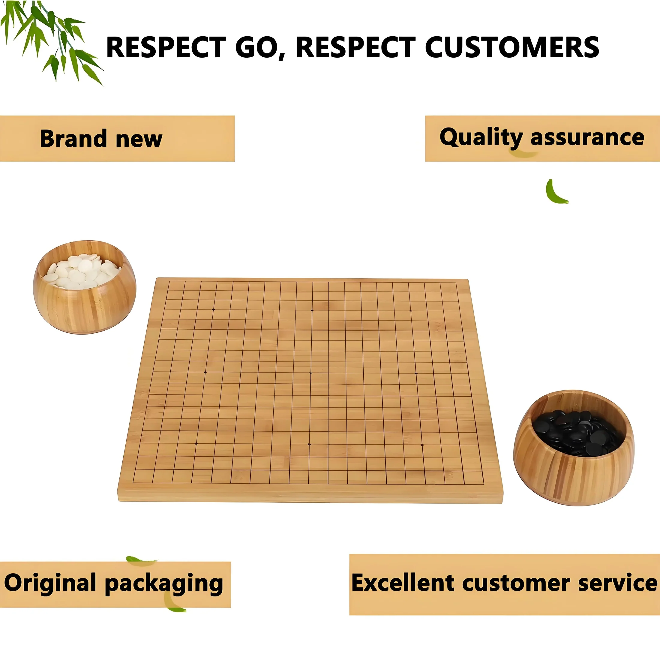 Chinese Weiqi Go Game Set WOOD Board - Image 5
