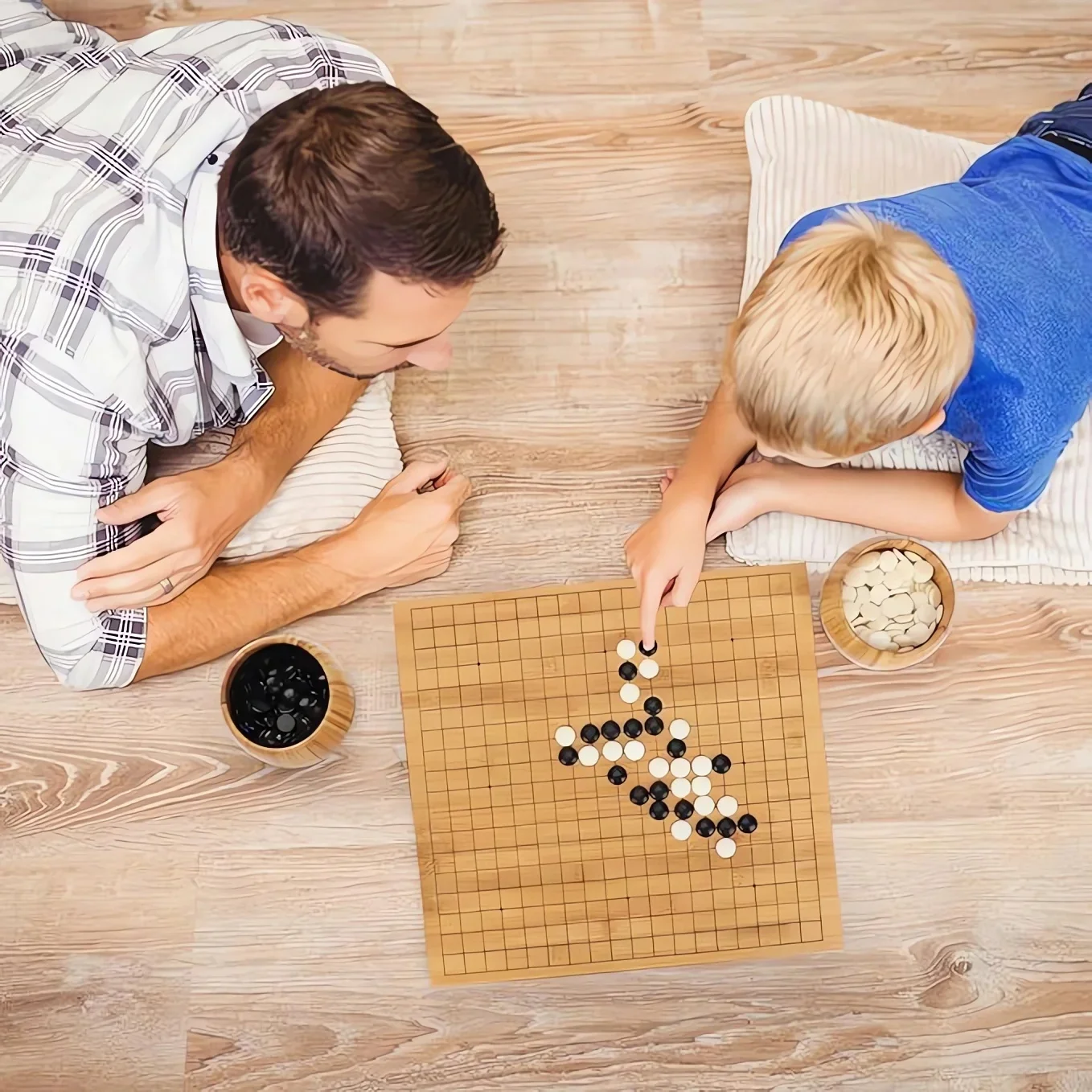 Chinese Weiqi Go Game Set WOOD Board - Image 8