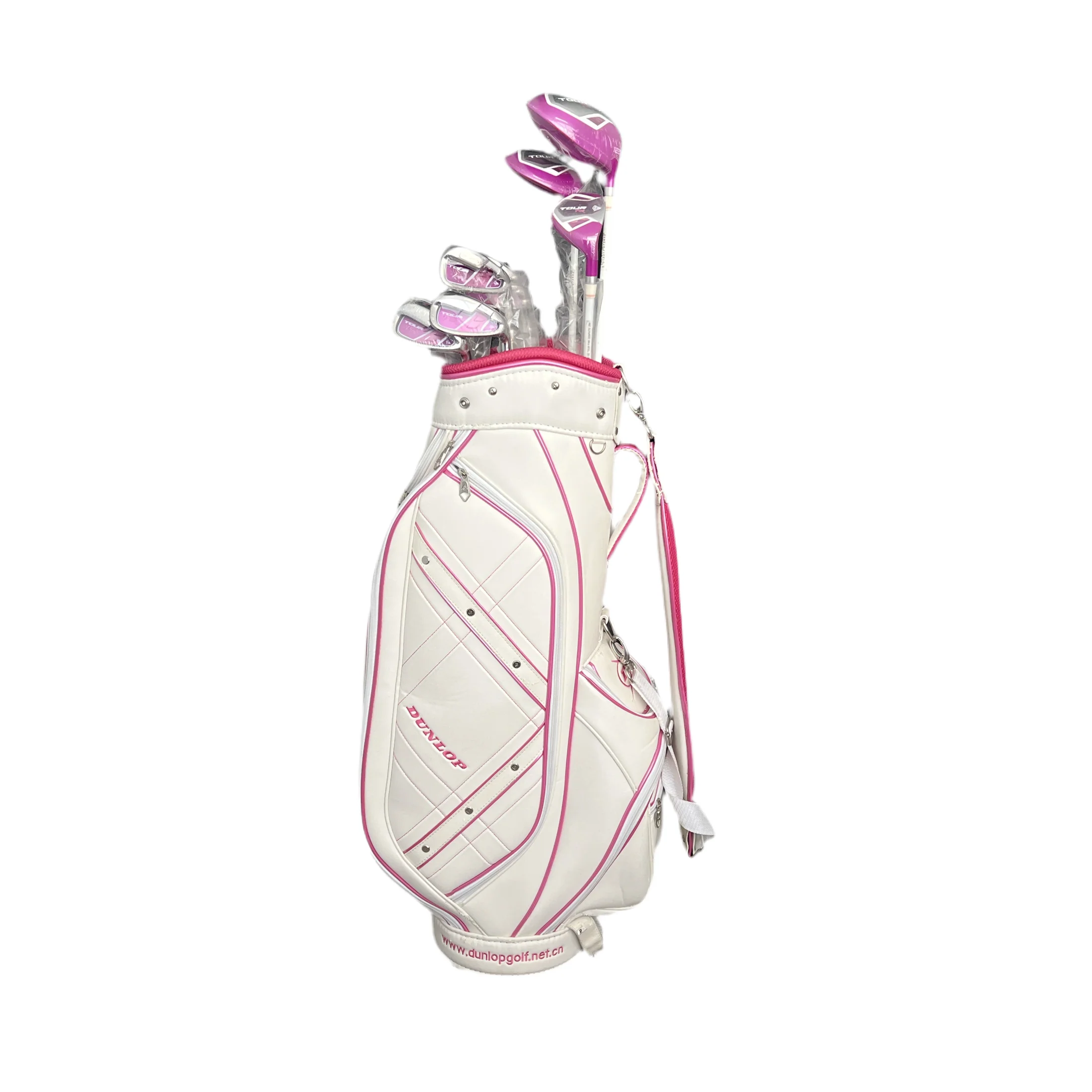CLEARANCE SALE (The Club Cover Is Aging And Peeling)DUNLOP WOMEN'S GOLF SET TOUR PINK 514340D(3 wood, 7 iron and one push)