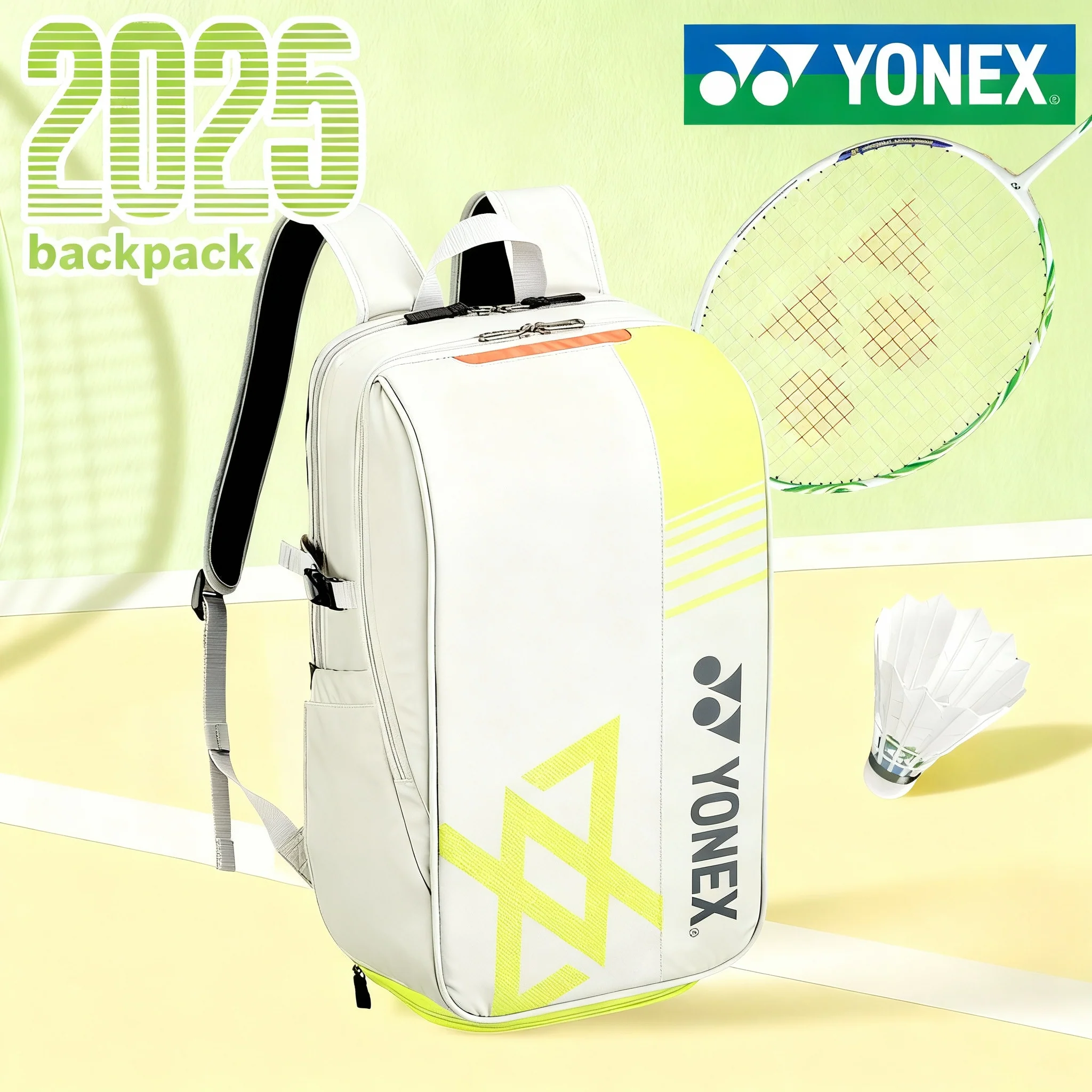 YONEX Club Backpack VA Viktor Axelsen Collection BA52512VEX Grayish Beige Badminton Bag - Image 2