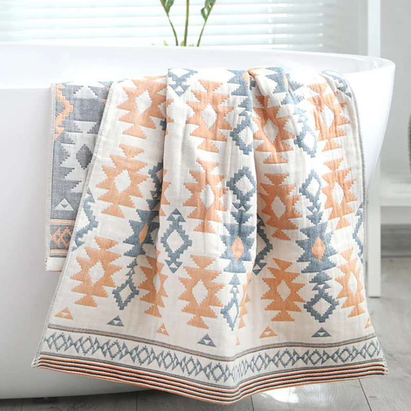 Cotton Gauze Bath Towel – 4-Layer Cotton, Absorbent, Quick-Dry, Large Size for Men & Women - Image 2