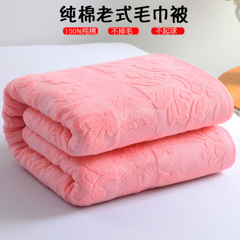 Cotton Terry Blanket – 100% Cotton, Lightweight, Breathable, Soft Summer Throw for Single Use - Image 11