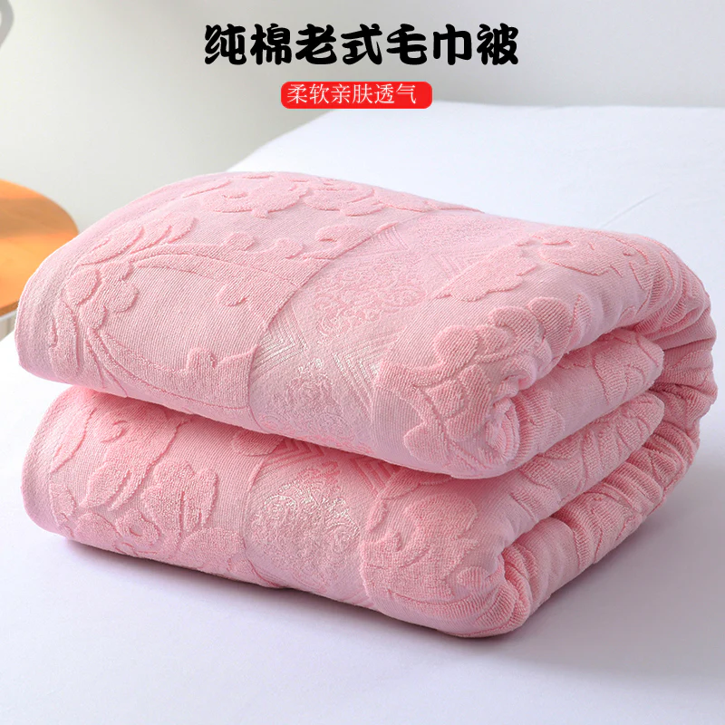 Cotton Terry Blanket – 100% Cotton, Lightweight, Breathable, Soft Summer Throw for Single Use - Image 14