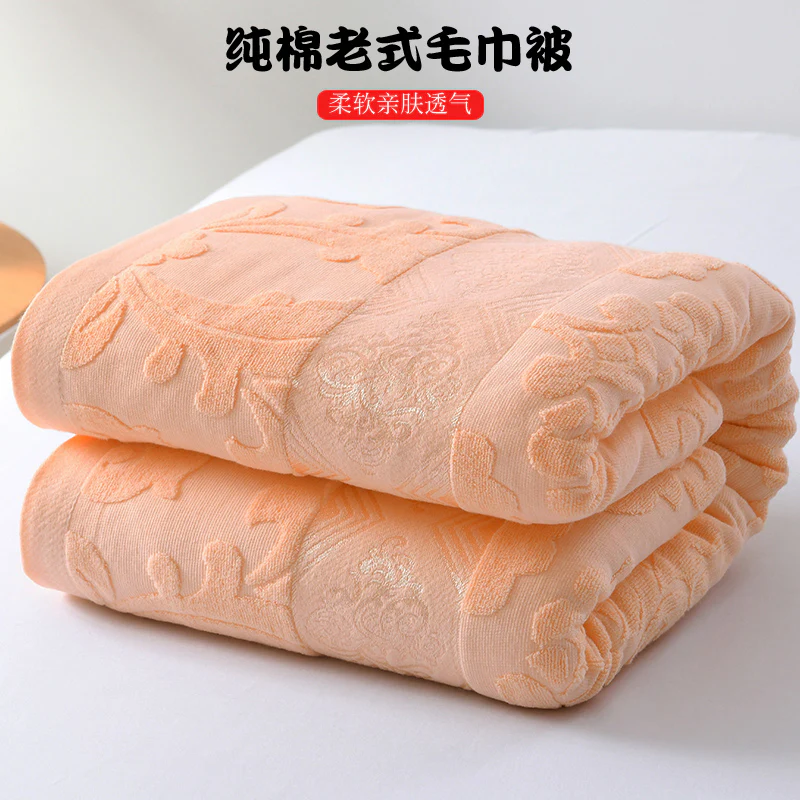 Cotton Terry Blanket – 100% Cotton, Lightweight, Breathable, Soft Summer Throw for Single Use - Image 4