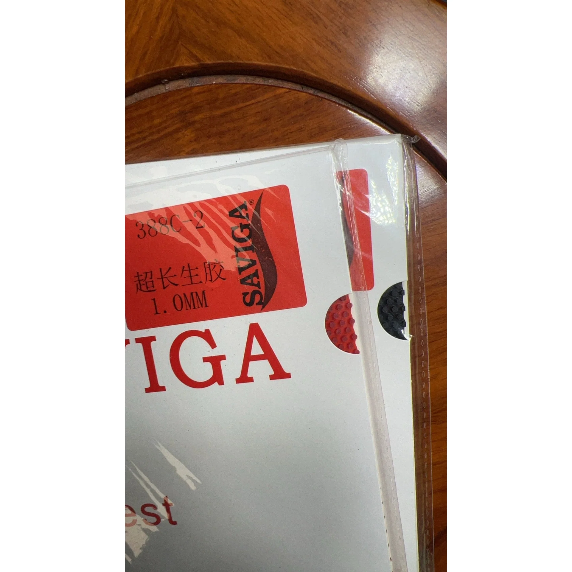 DAWEI SAVIGA(DAWEI) Test 388C-2 Table Tennis Rubber Long Pimples - RED - Image 6