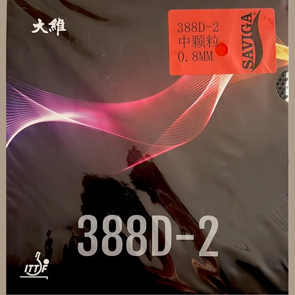 DAWEI(SAVIGA)388D-2 Table Tennis Rubber Long Pimples - RED - Image 2