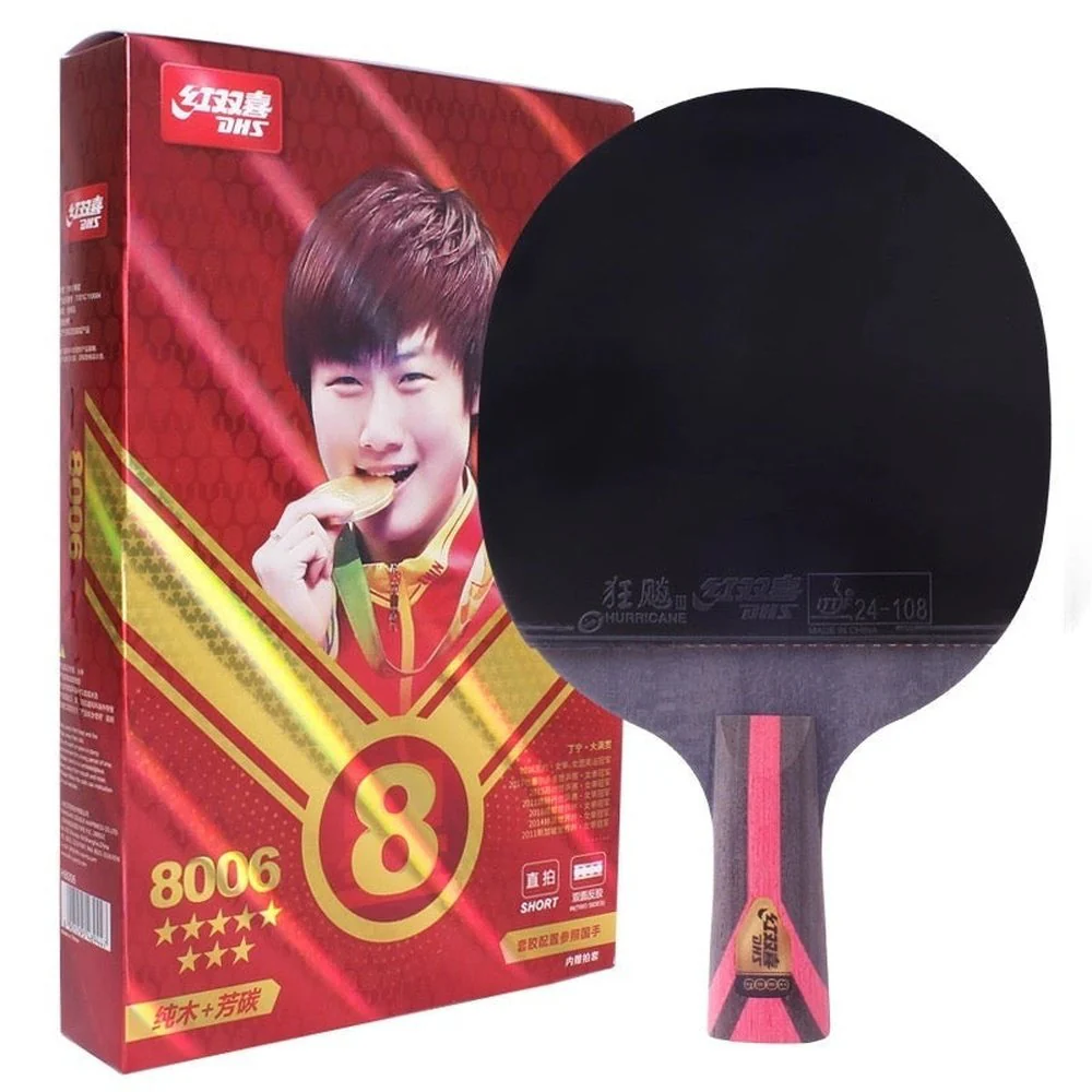 DHS 8 Star 8002 8006 Table Tennis Bat Racket - Image 3