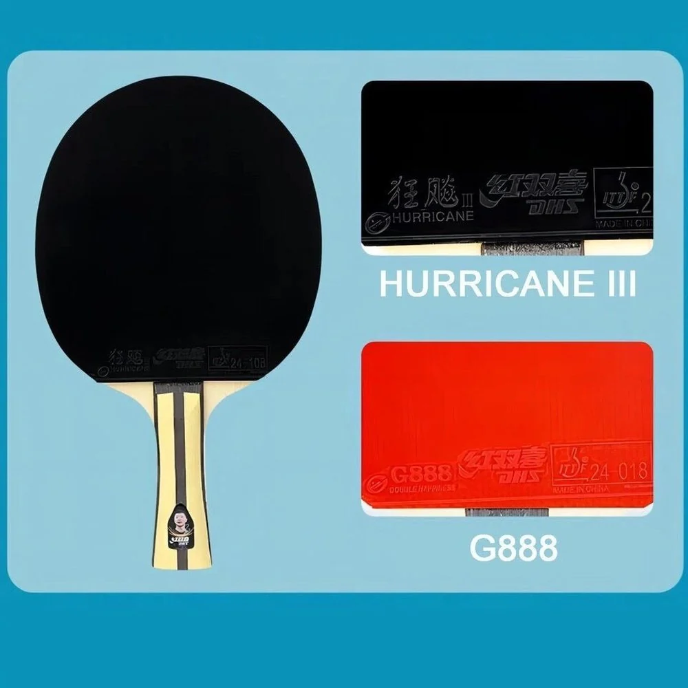 DHS 4 Star Table Tennis Bat Racket(Hurricane 3 + G888 Rubber) - Image 5