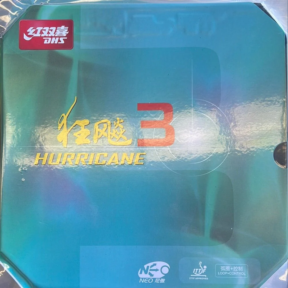 DHS Hurricane 3 Neo Table Tennis Rubber - RED - Image 5