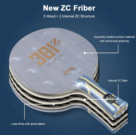 DHS Hurricane H-WL Carbon Table Tennis Blade - Image 11