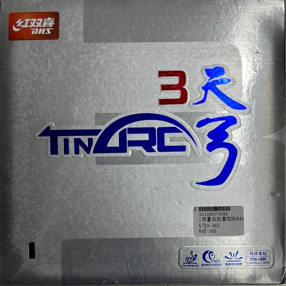 DHS TinArc 3 Table Tennis Rubber - BLACK