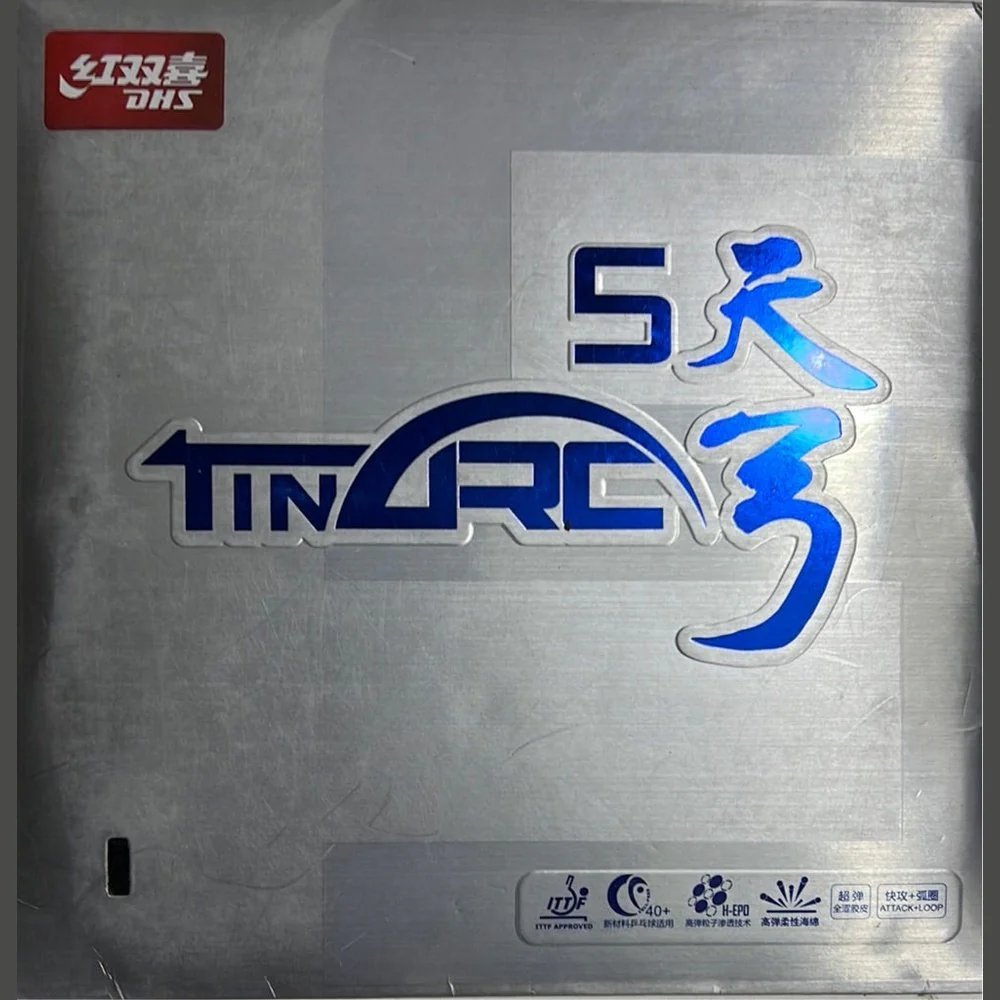 DHS TA5 TinArc 5 Table Tennis Rubber Pips In I.T.T.F. - BLACK